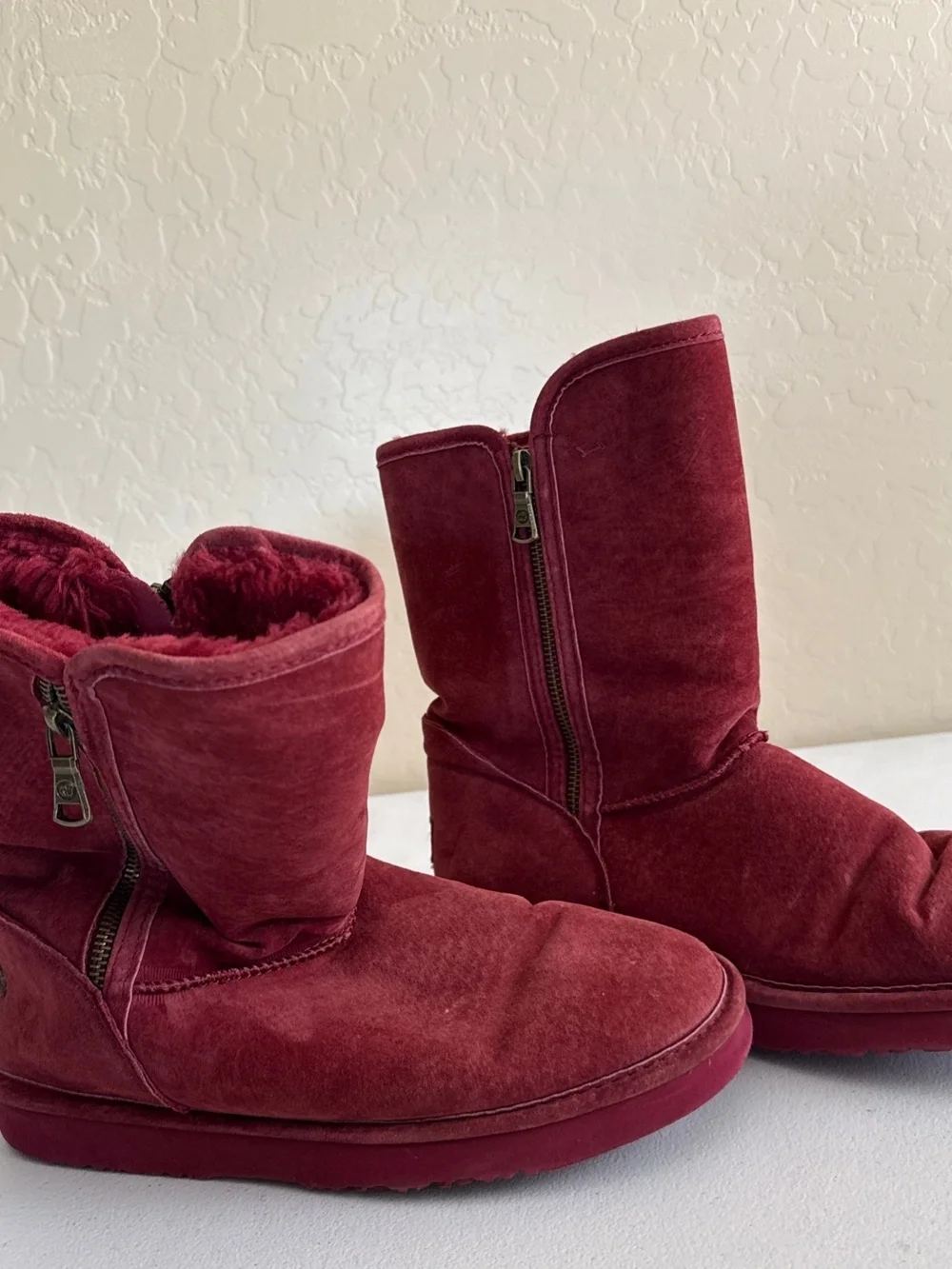LAMo Burgundy Suede Winter Boots